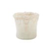 Chique cream waxinehouder van glas in drie formaten